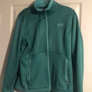 The North Face teal zip up